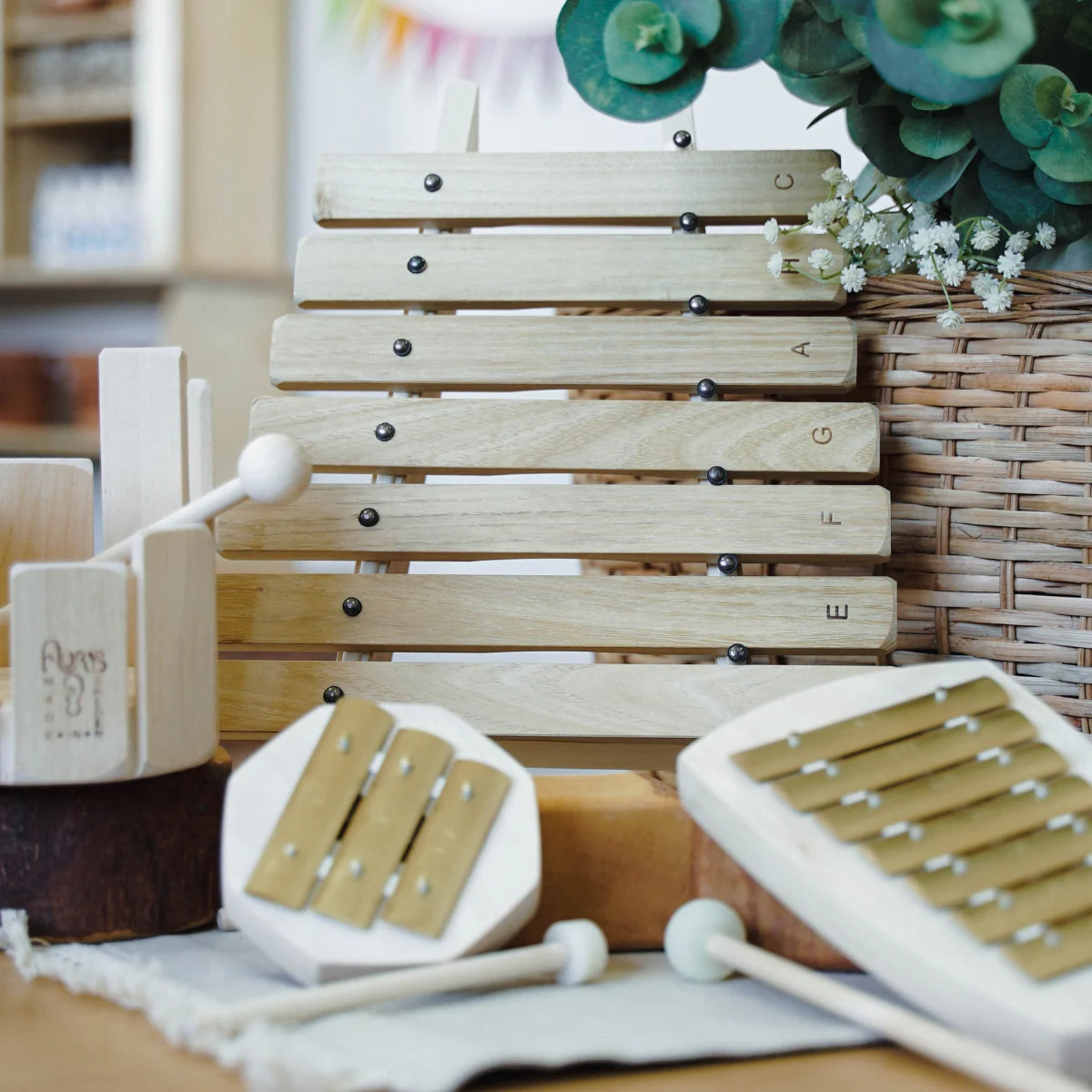 Auris Wooden Xylophone - 7 + 2 Tones, Pentatonic - Image 3
