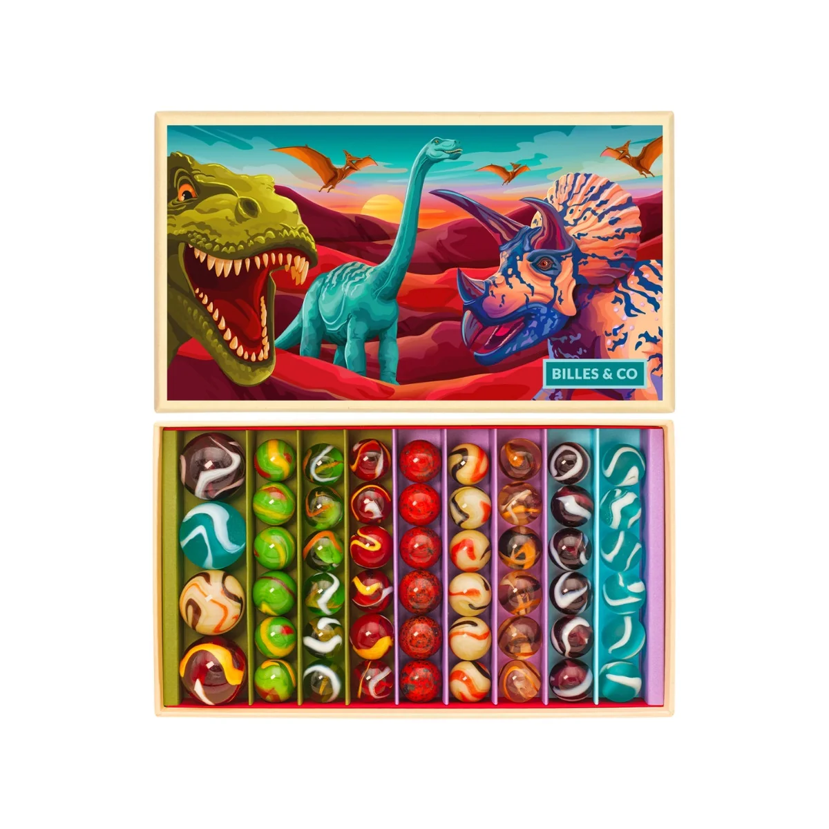 Billes & Co Marble Treasure Box - Dinosaurs, Large