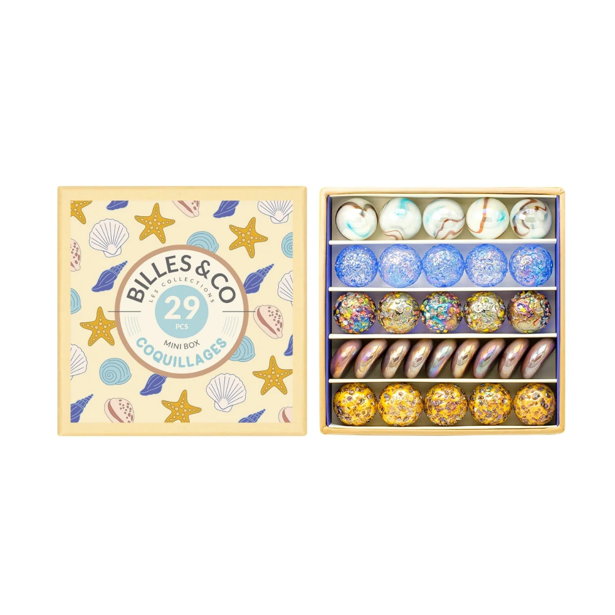 Billes & Co Marble Treasure Mini Box - Seashells, Small