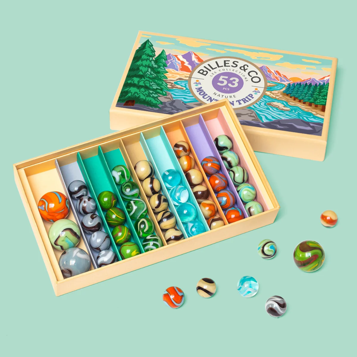 Billes & Co Marble Treasure Box - Mountain Trip, Large - Image 2