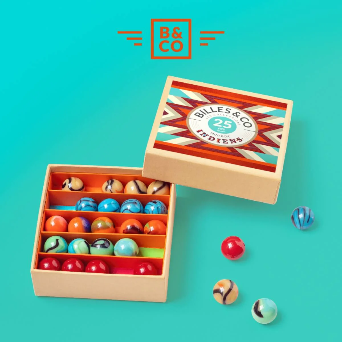 Billes & Co Marble Treasure Mini Box - Native American, Small - Image 2