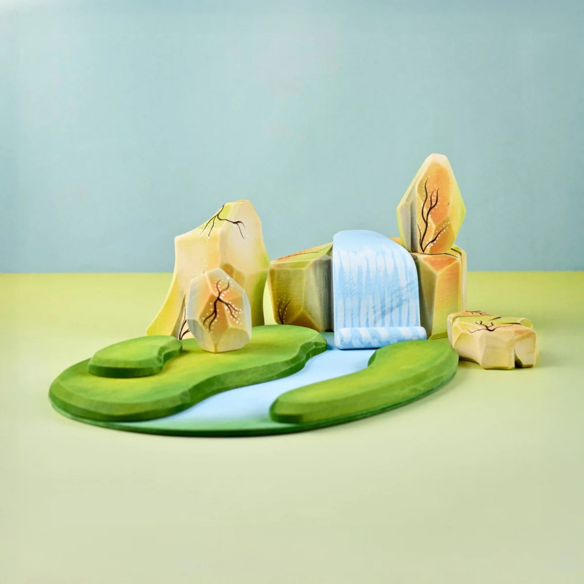 BumbuToys Landscape Wooden Figures - Rocks - Rainbow - Set of 5 - Image 4
