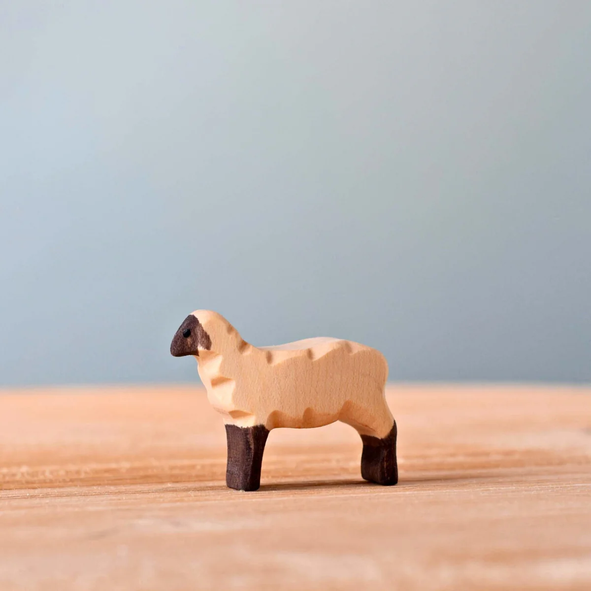 BumbuToys Waterscape Wooden Figures - Sheep & Lamb by the River - Set of 5 - Image 7