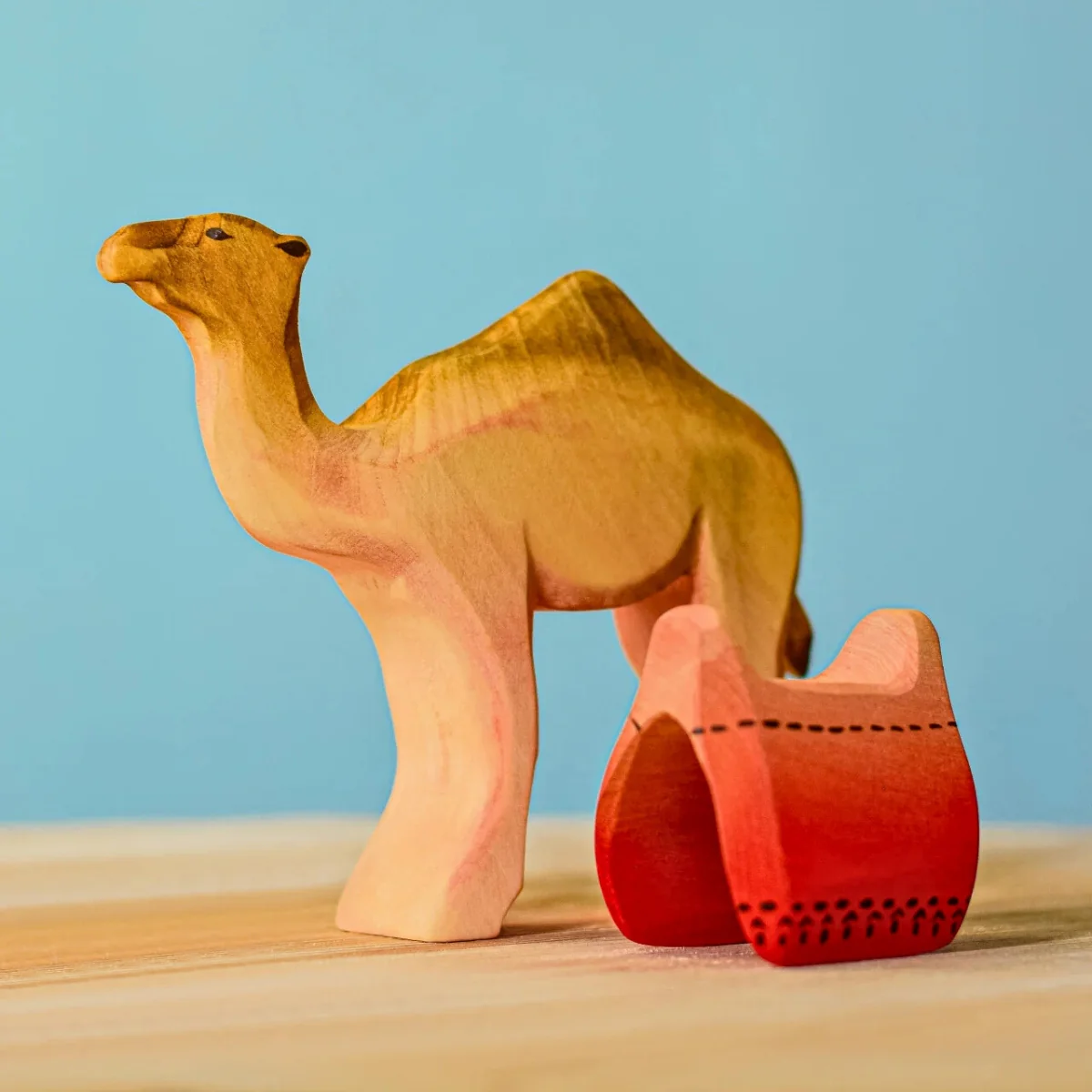 BumbuToys Wooden Animal - Camel with Saddle - Set of 2 - Image 5