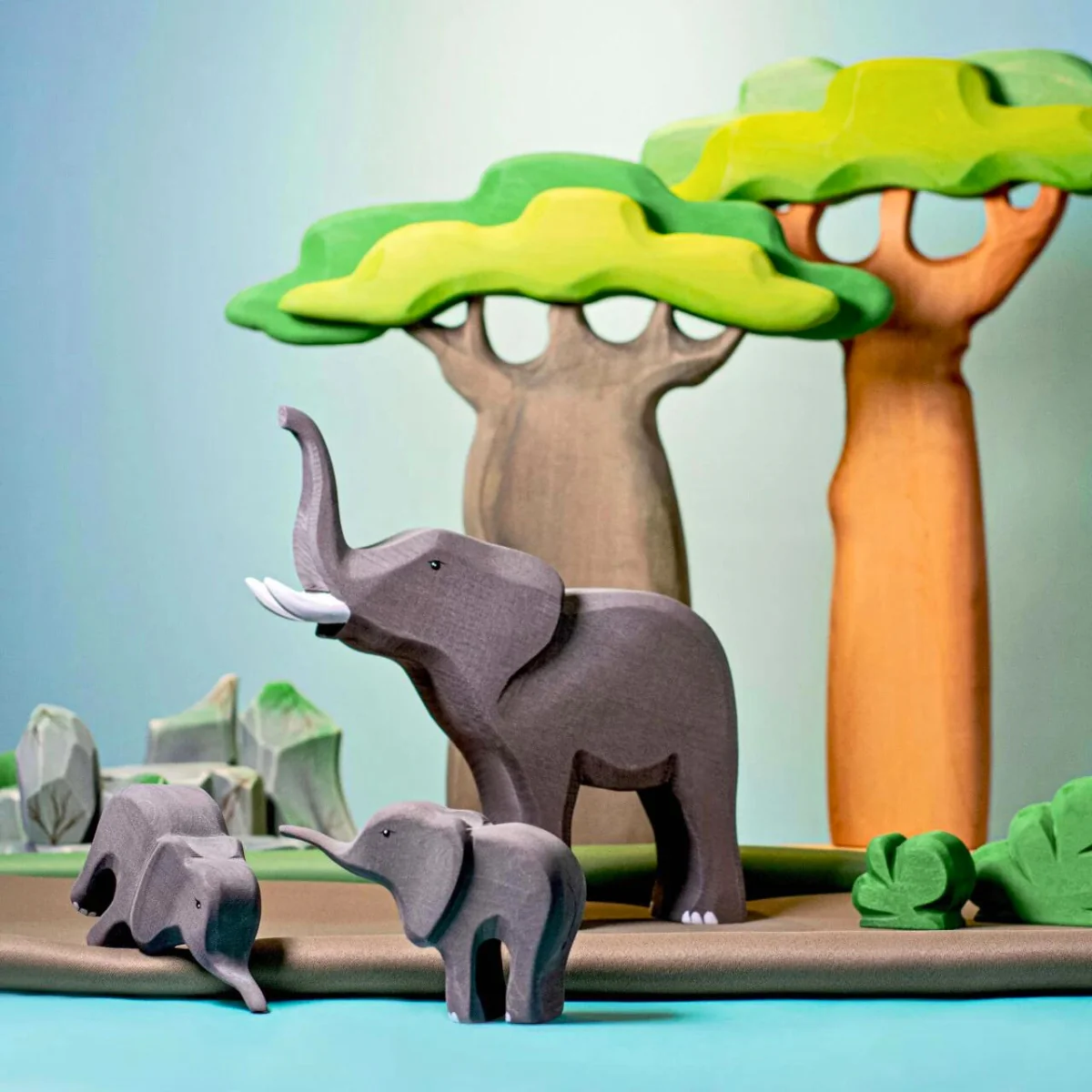 BumbuToys Wooden Animal - Elephant Calf - Image 5