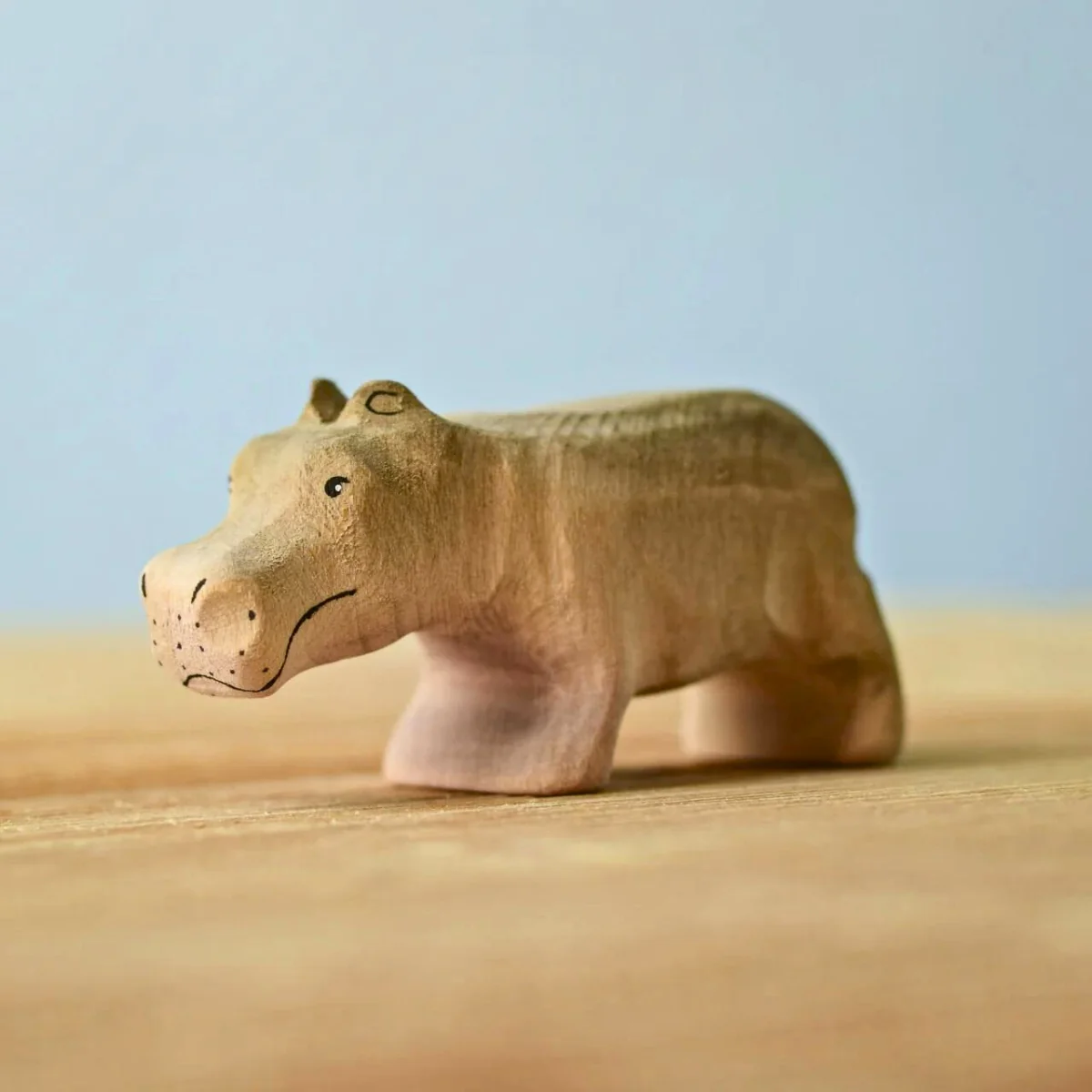 BumbuToys Wooden Animal - Hippo Baby