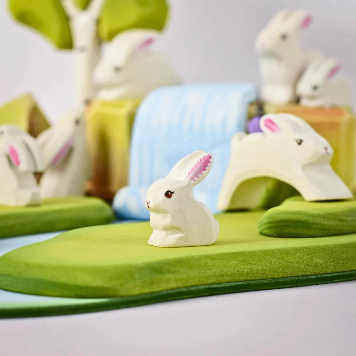 BumbuToys Wooden Animal - Rabbit Baby - Easter, Sitting - Image 2