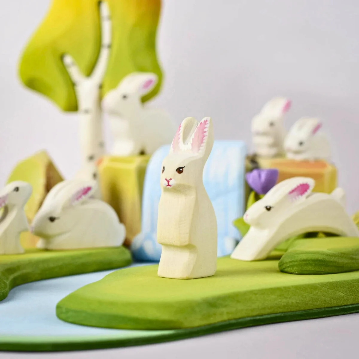 BumbuToys Wooden Animal - Rabbit - Easter, Standing - Image 2
