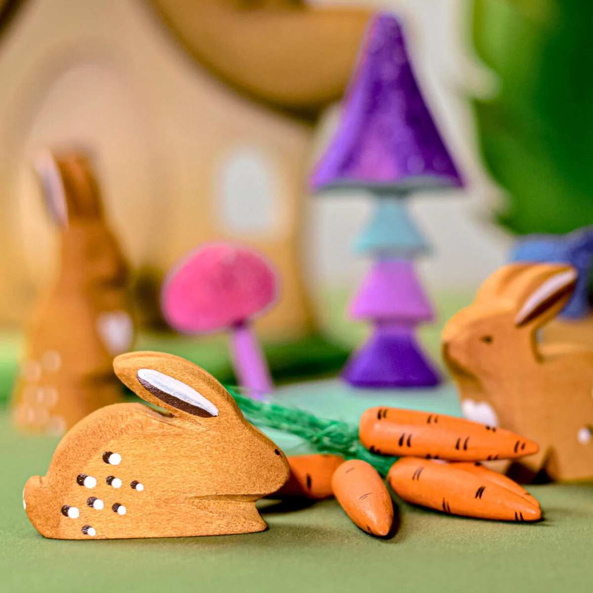 BumbuToys Wooden Animal - Rabbit - Perching - Image 2