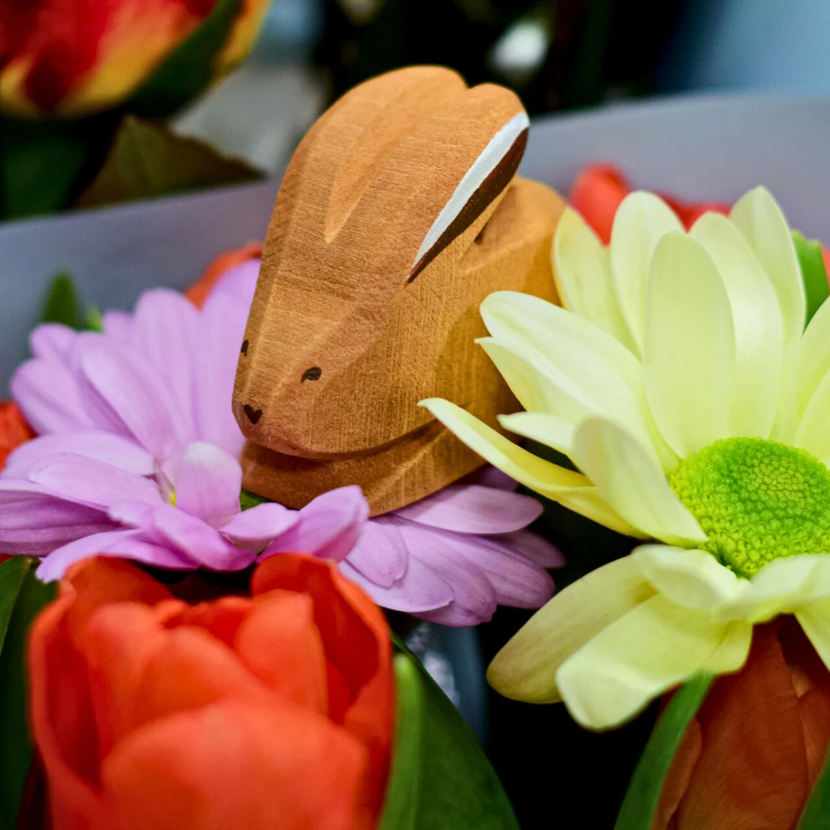 BumbuToys Wooden Animal - Rabbit - Perching - Image 5
