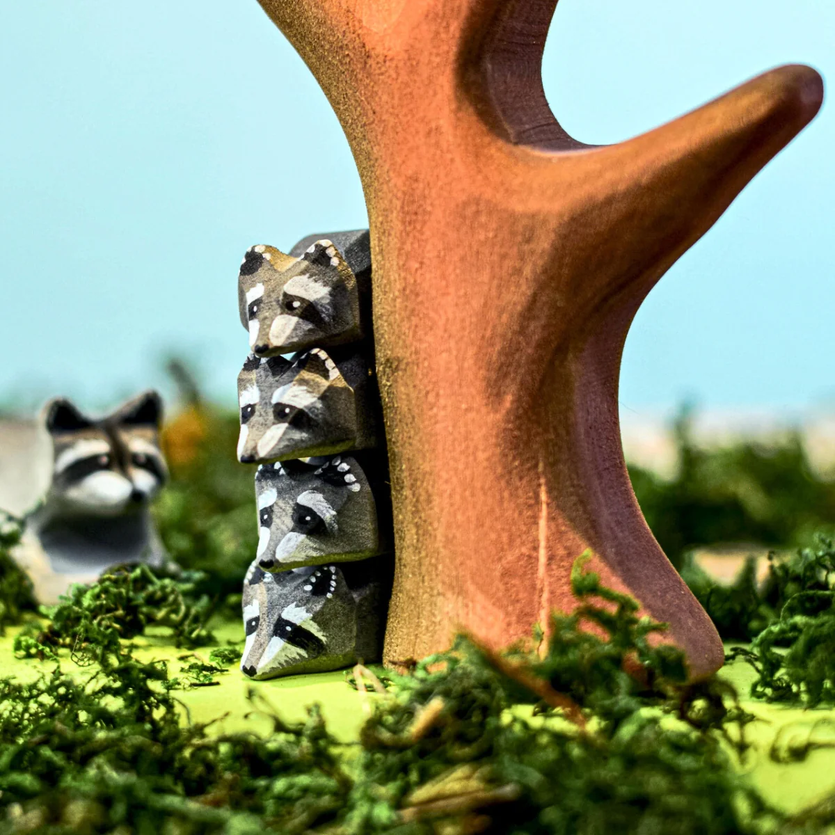 BumbuToys Wooden Animal - Raccoon Cub - Image 4