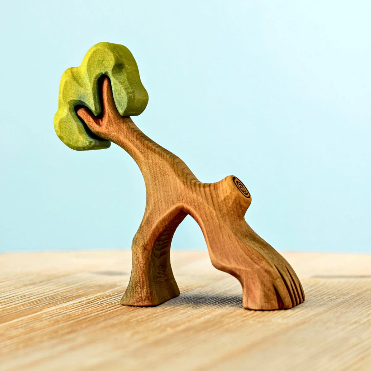 BumbuToys Wooden Animals - Raccoon Family & Hollow Tree - Set of 5 - Image 10