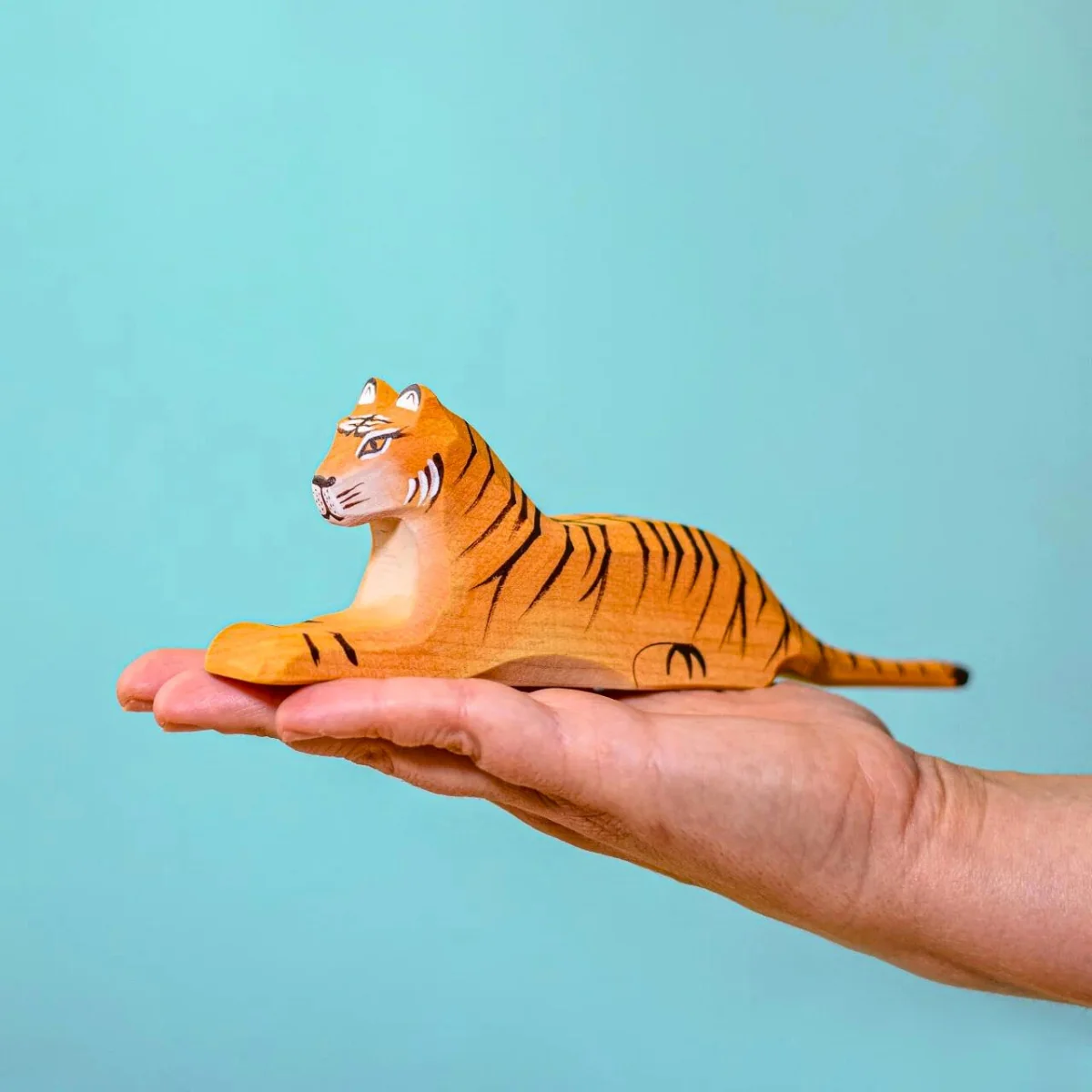 BumbuToys Wooden Animal - Tiger - Lying - Image 3