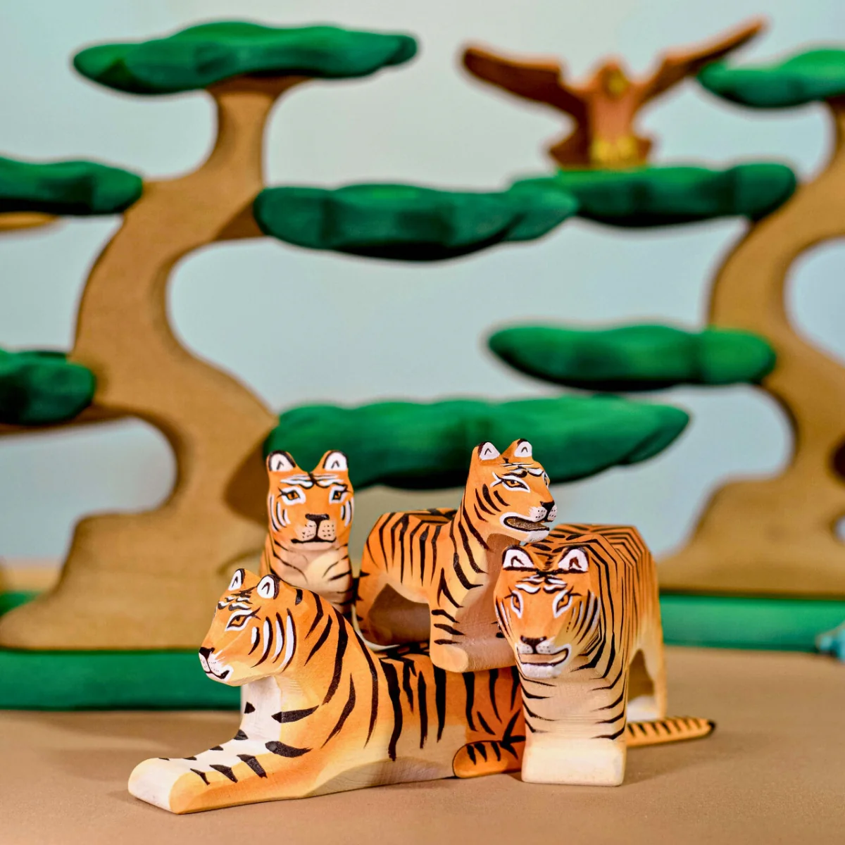 BumbuToys Wooden Animal - Tiger - Lying - Image 5