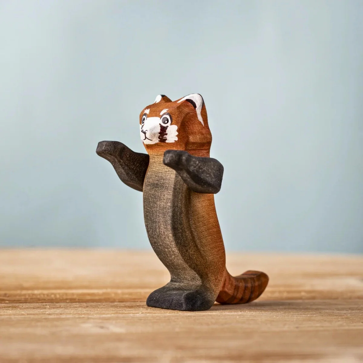 BumbuToys Wooden Animal - Red Panda - Standing