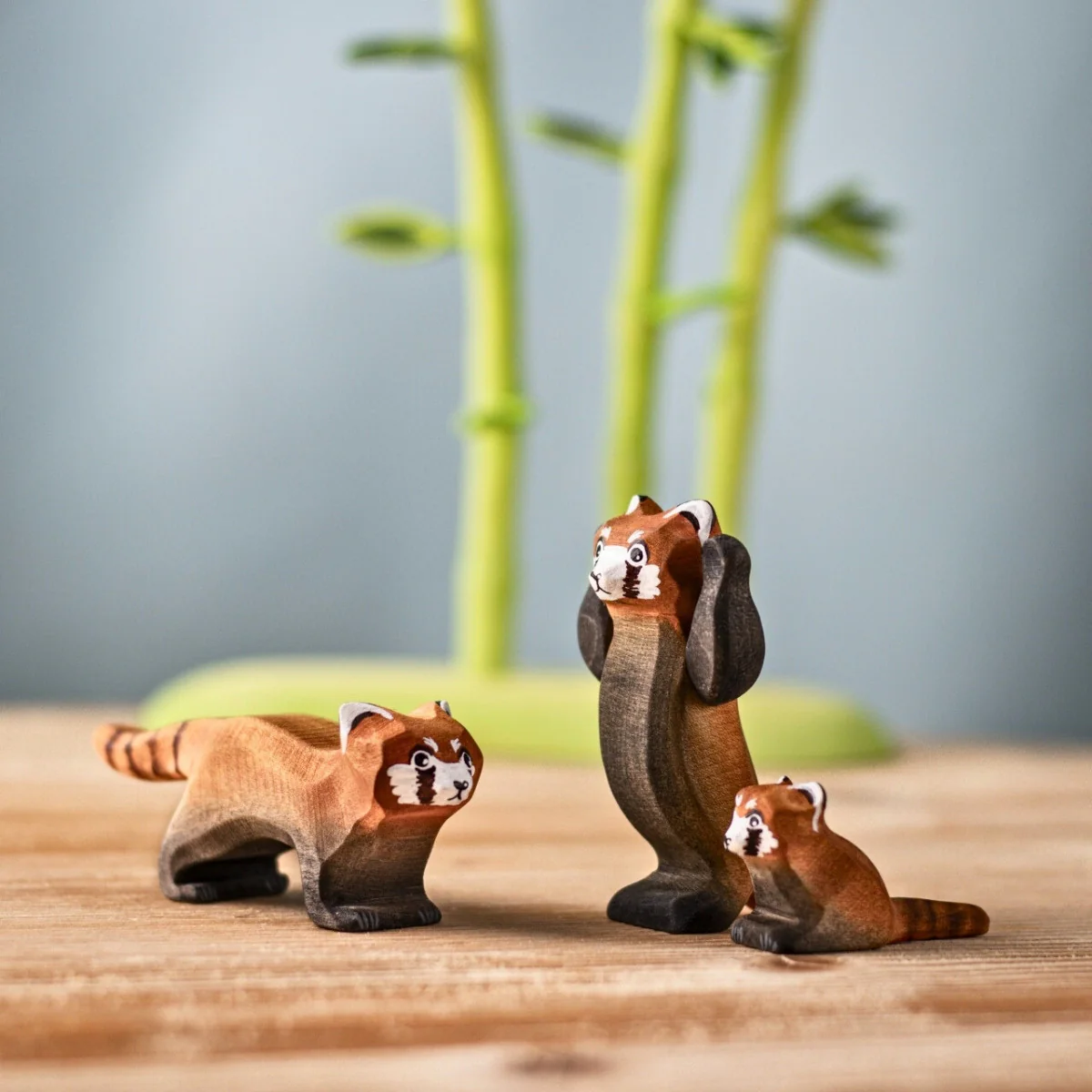 BumbuToys Wooden Animal - Red Panda Cub - Image 2