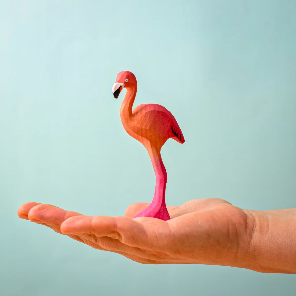 BumbuToys Wooden Bird - Flamingo - Image 3