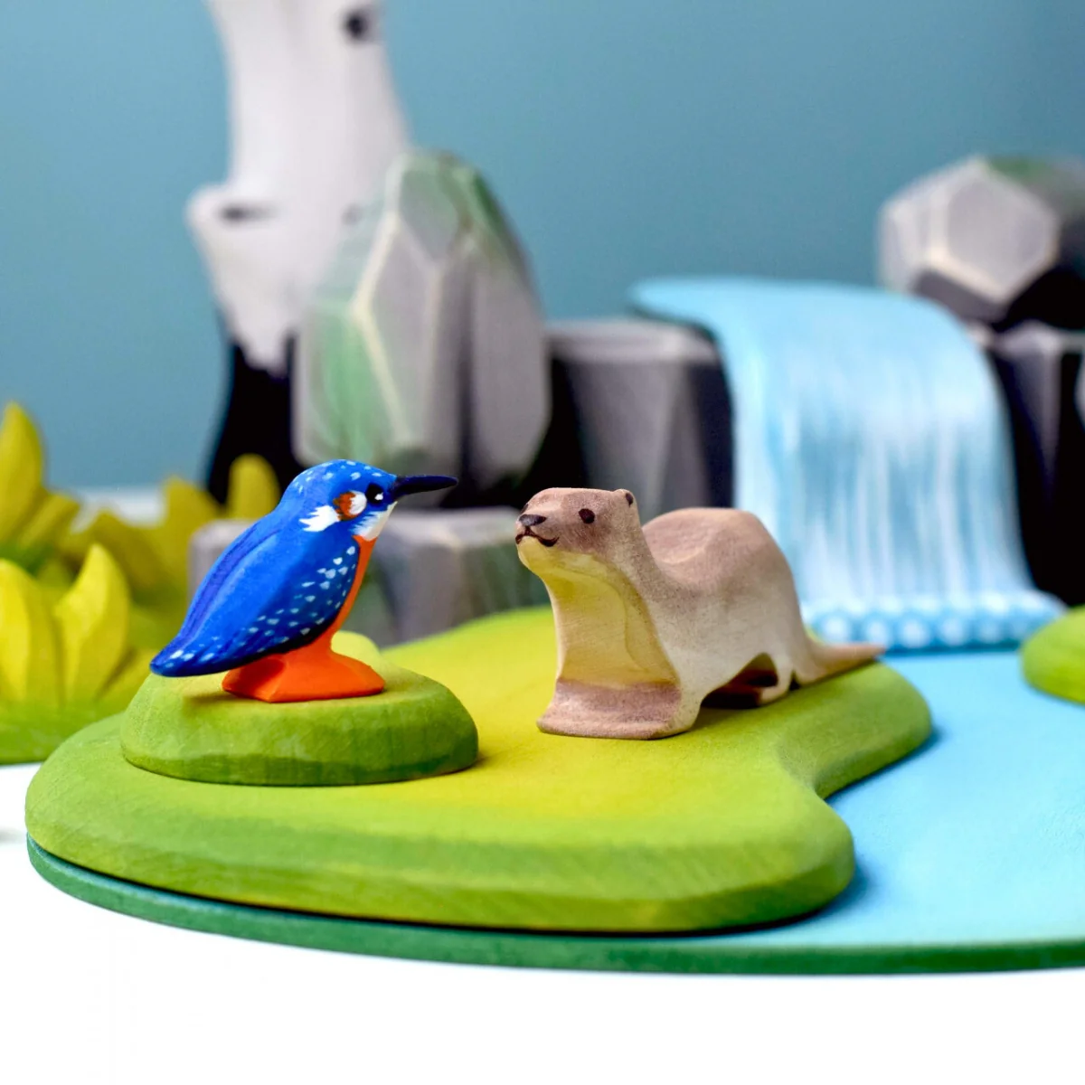 BumbuToys Wooden Bird - Kingfisher - Image 4