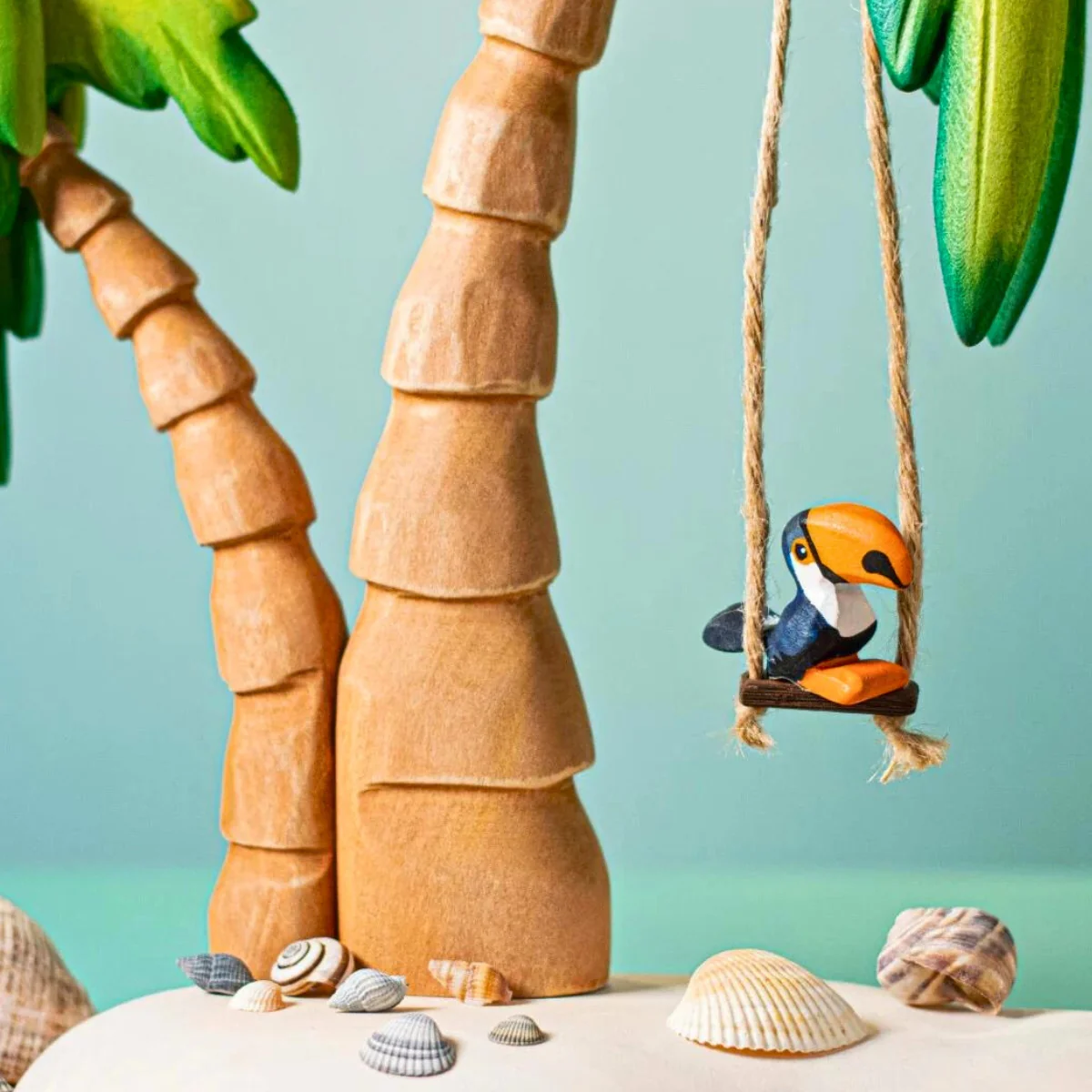 BumbuToys Wooden Bird - Toucan Chick - Image 2