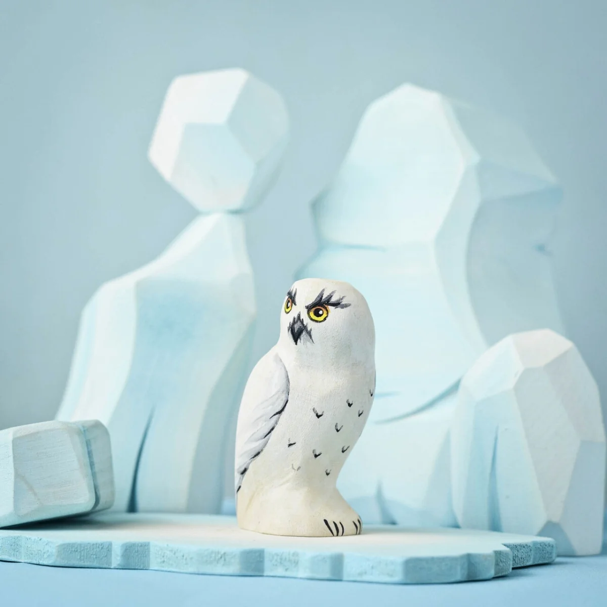 BumbuToys Wooden Birds - Snowy Owl - Image 3