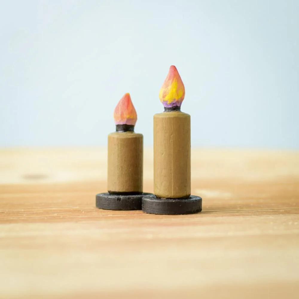 BumbuToys Wooden Candles - Set of 2