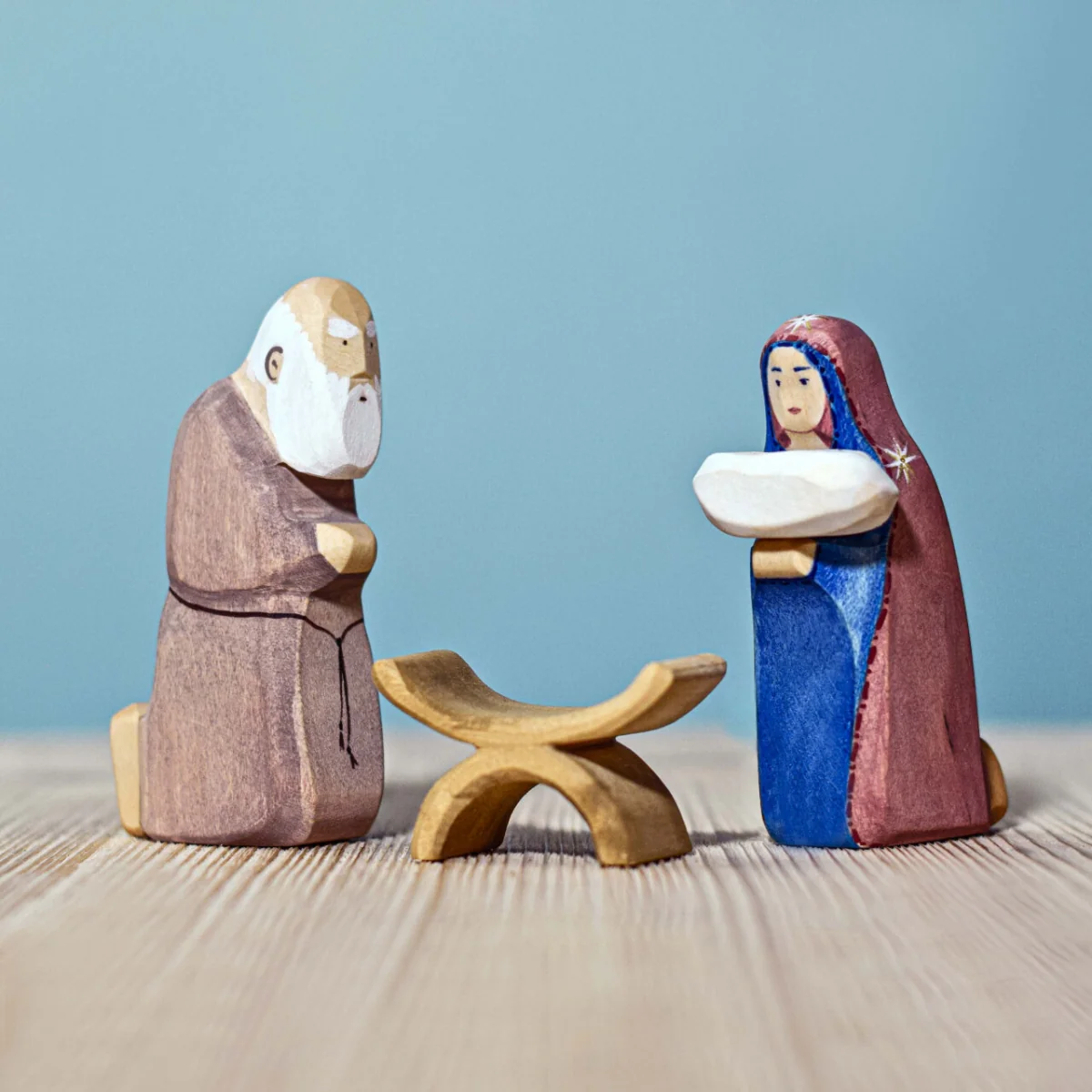 BumbuToys Wooden Christmas Figures - Baby Jesus, Mary & Joseph - Set of 4 - Image 3