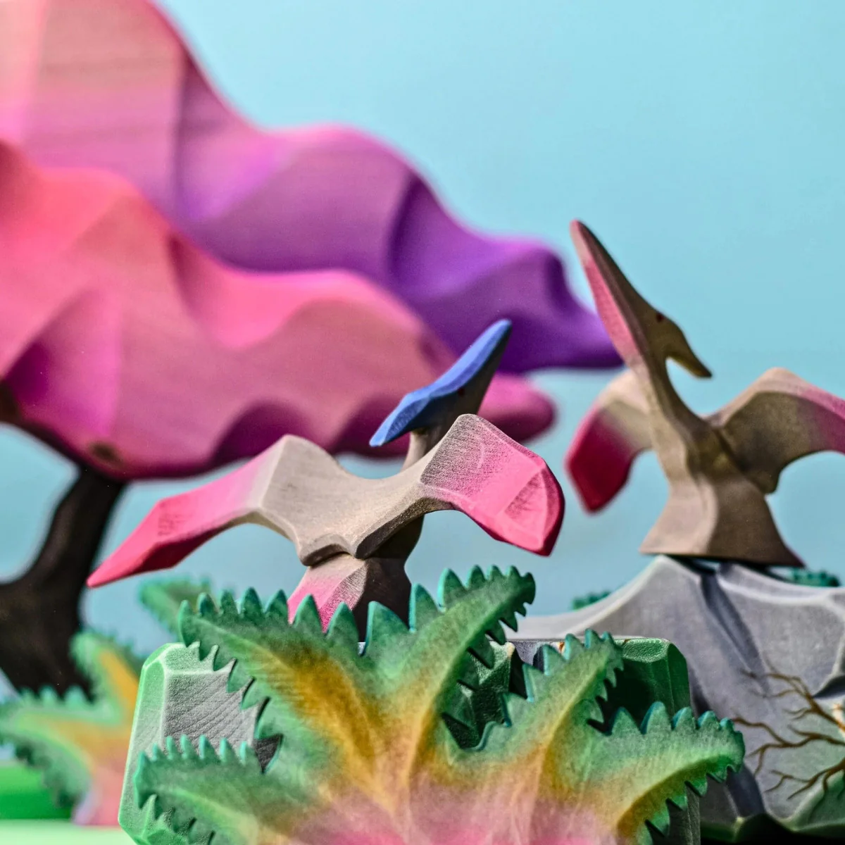 BumbuToys Wooden Dinosaur - Pteranodon - Set of 2 - Image 3
