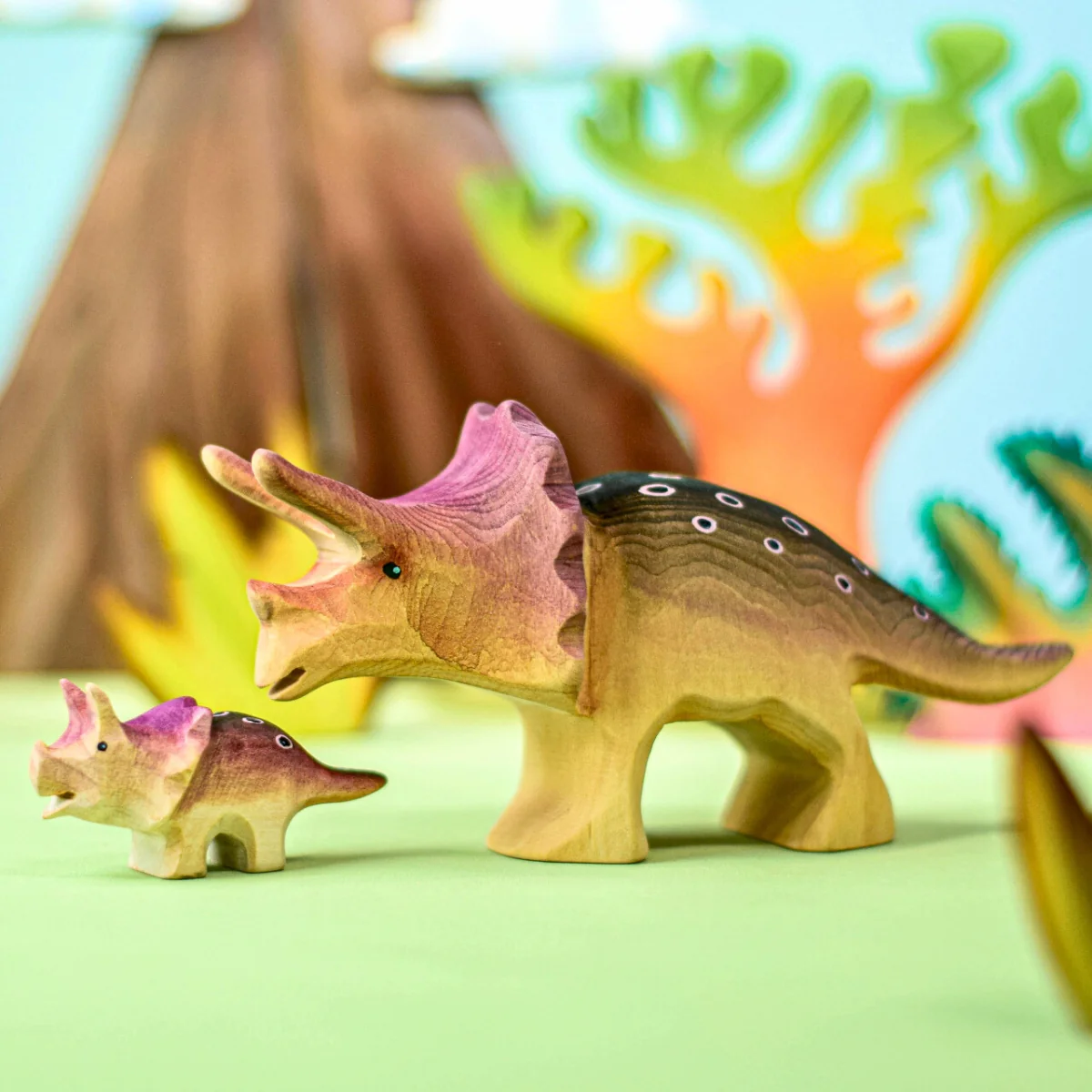 BumbuToys Wooden Dinosaur - Triceratops - Image 5