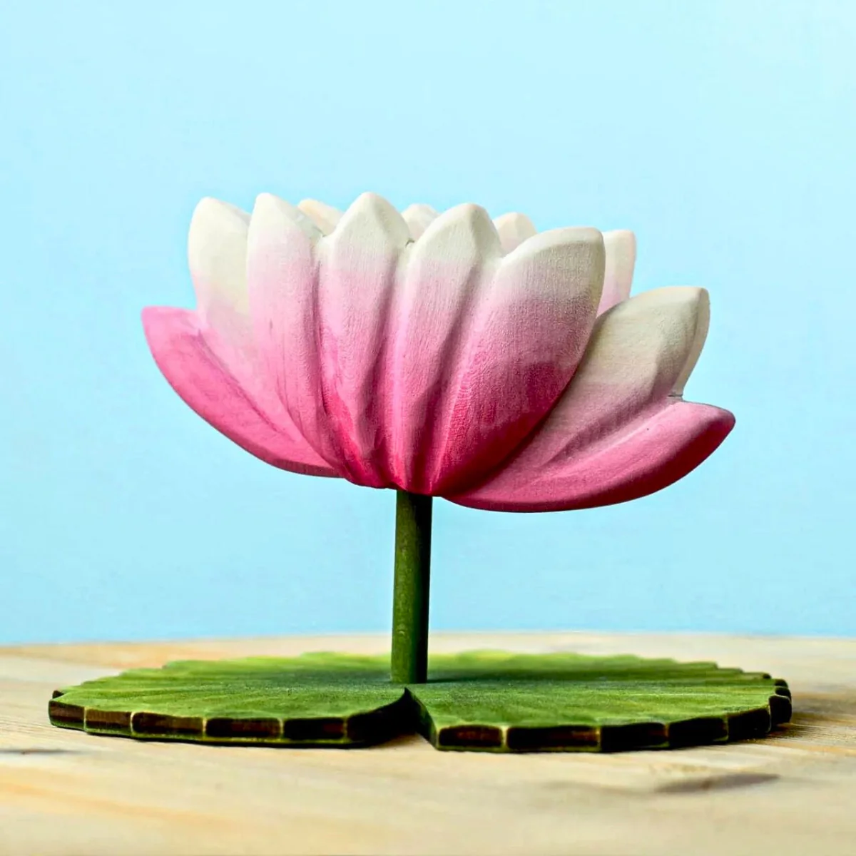 BumbuToys Wooden Plant Figure - Lotus Flower - Large