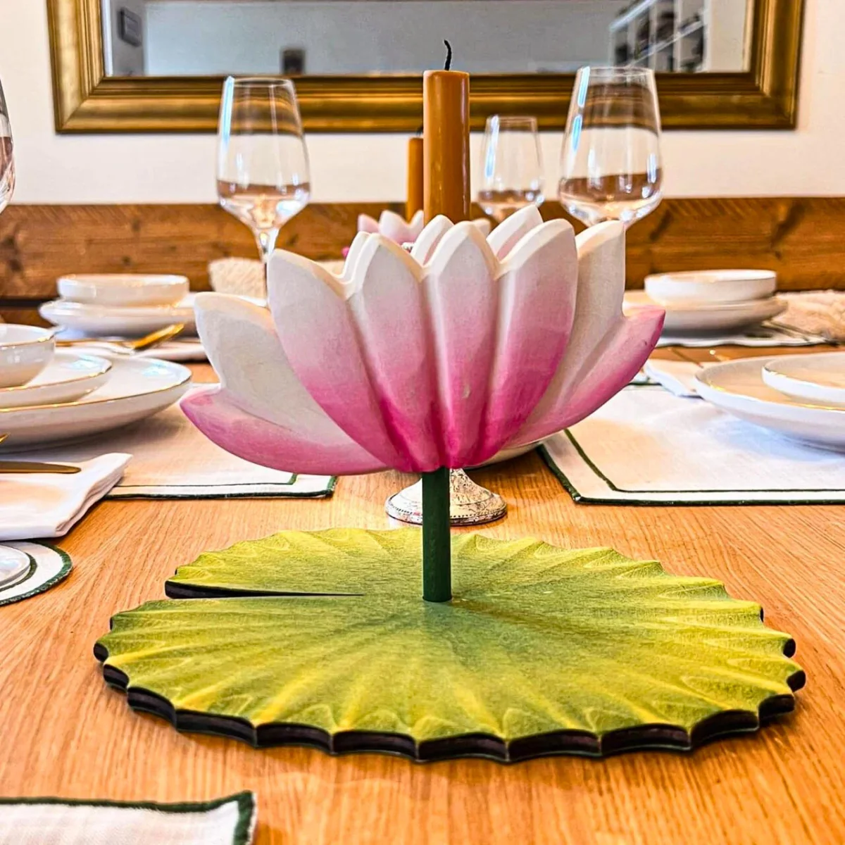 BumbuToys Wooden Plant Figure - Lotus Flower - Large - Image 8