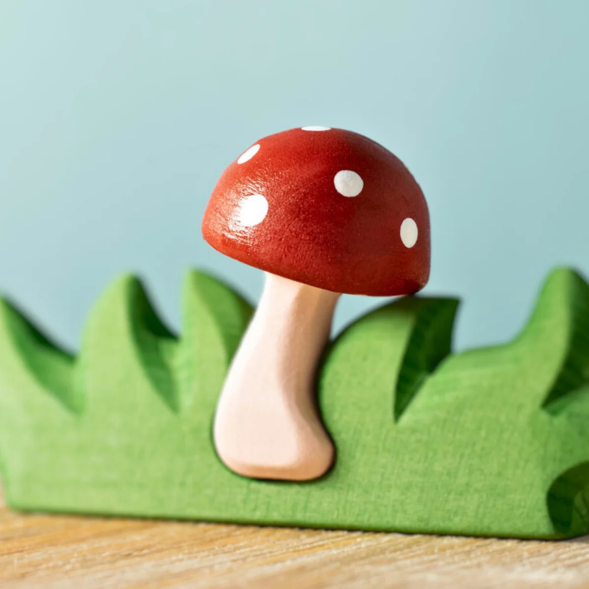BumbuToys Wooden Figures - Mushroom & Grass - Set of 2 - Image 6
