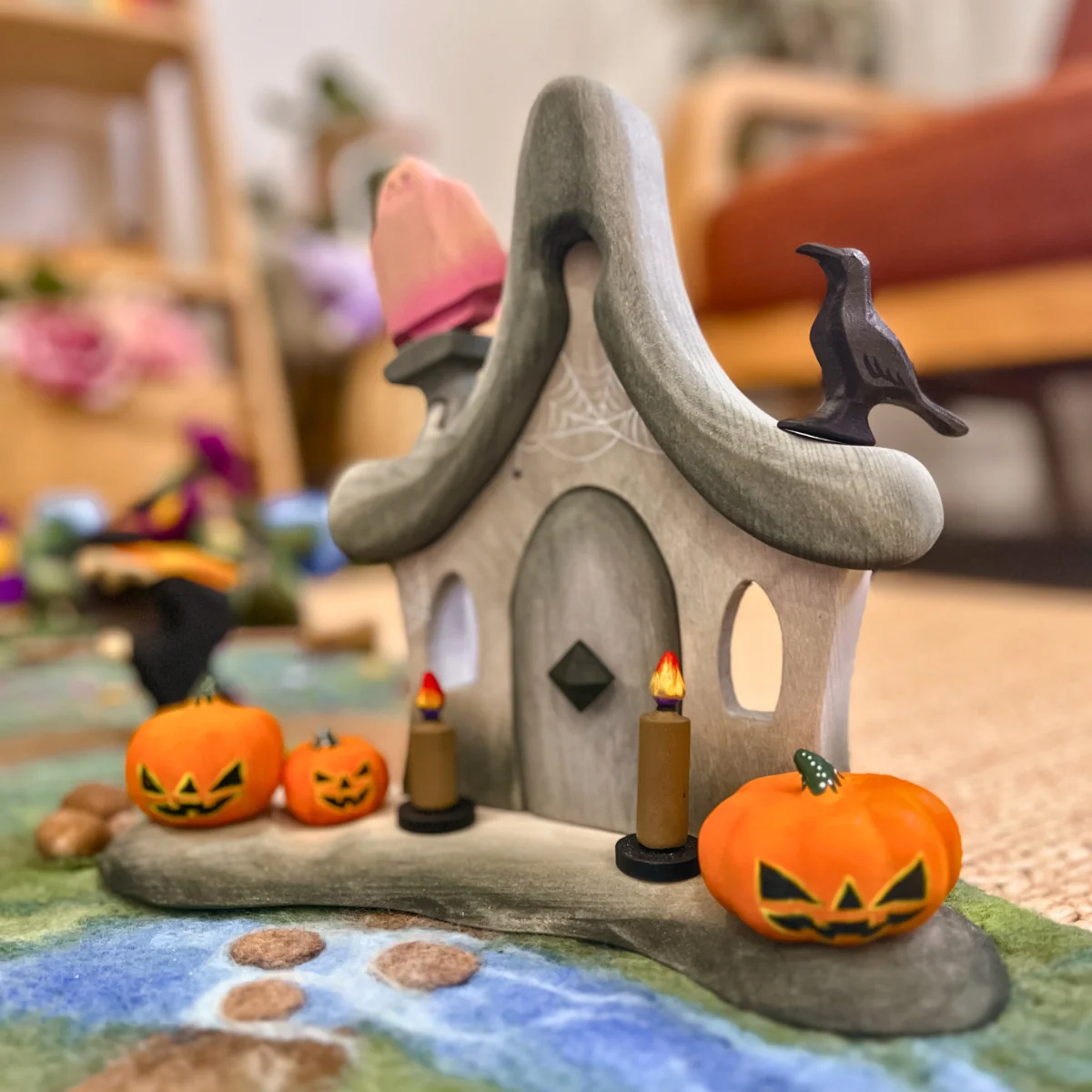BumbuToys Wooden Halloween Pumpkins - Set of 3 - Image 4