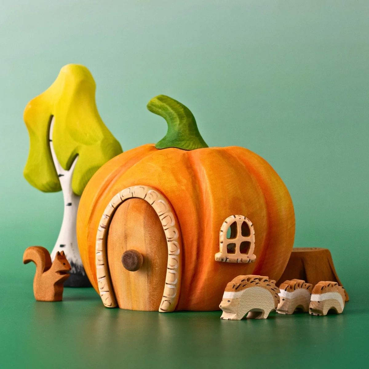 BumbuToys Wooden House - Pumpkin - Image 2