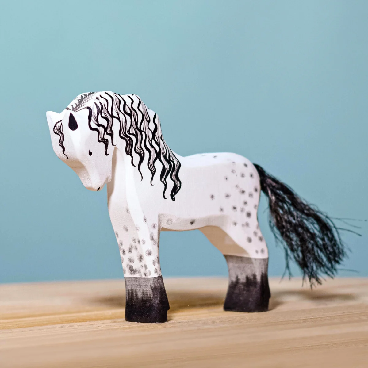 BumbuToys Wooden Mythical Creatures - Snow Queen, Sleigh & White Horse - Set of 3 - Image 6