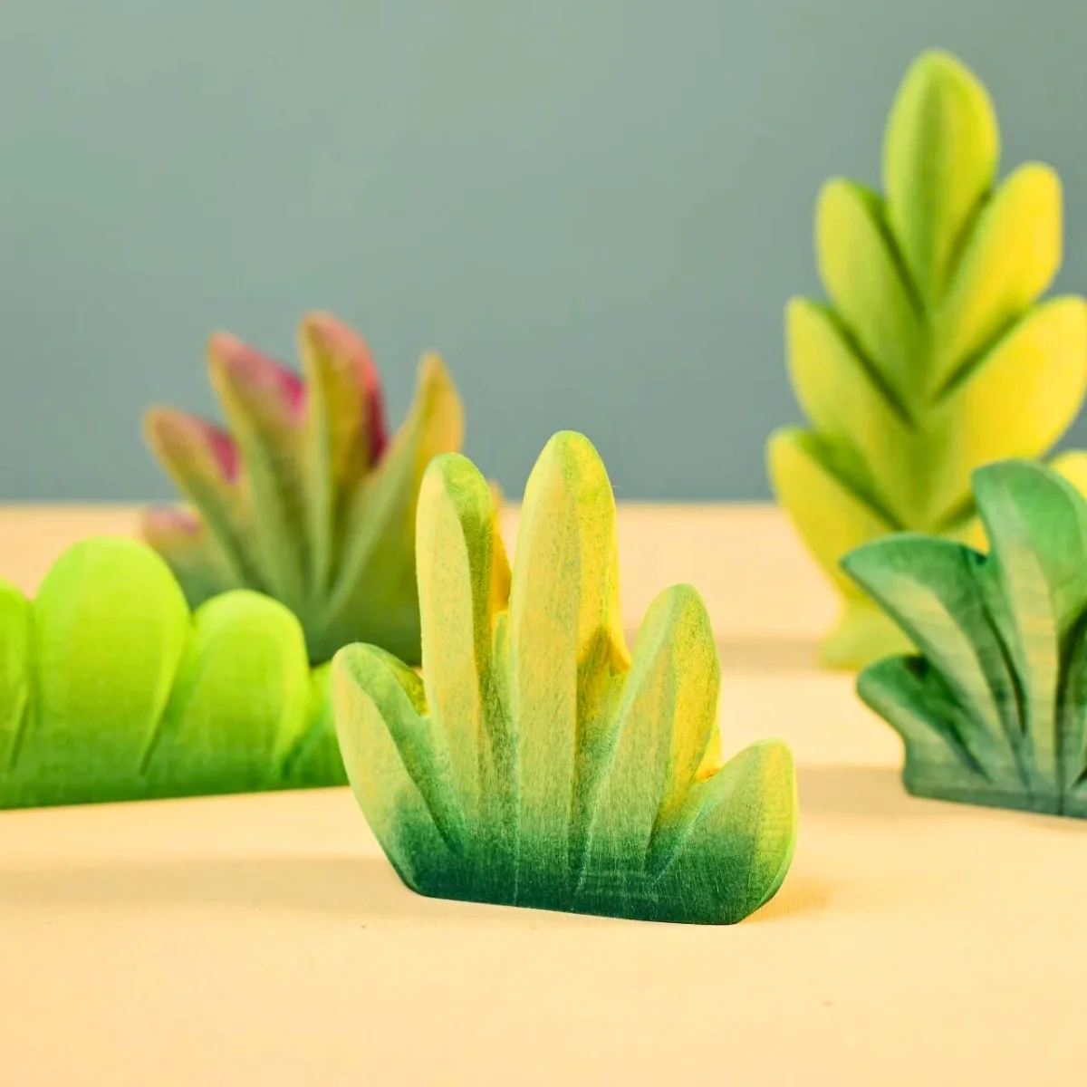 BumbuToys Wooden Plant Figure - Bush - Desert - Image 4
