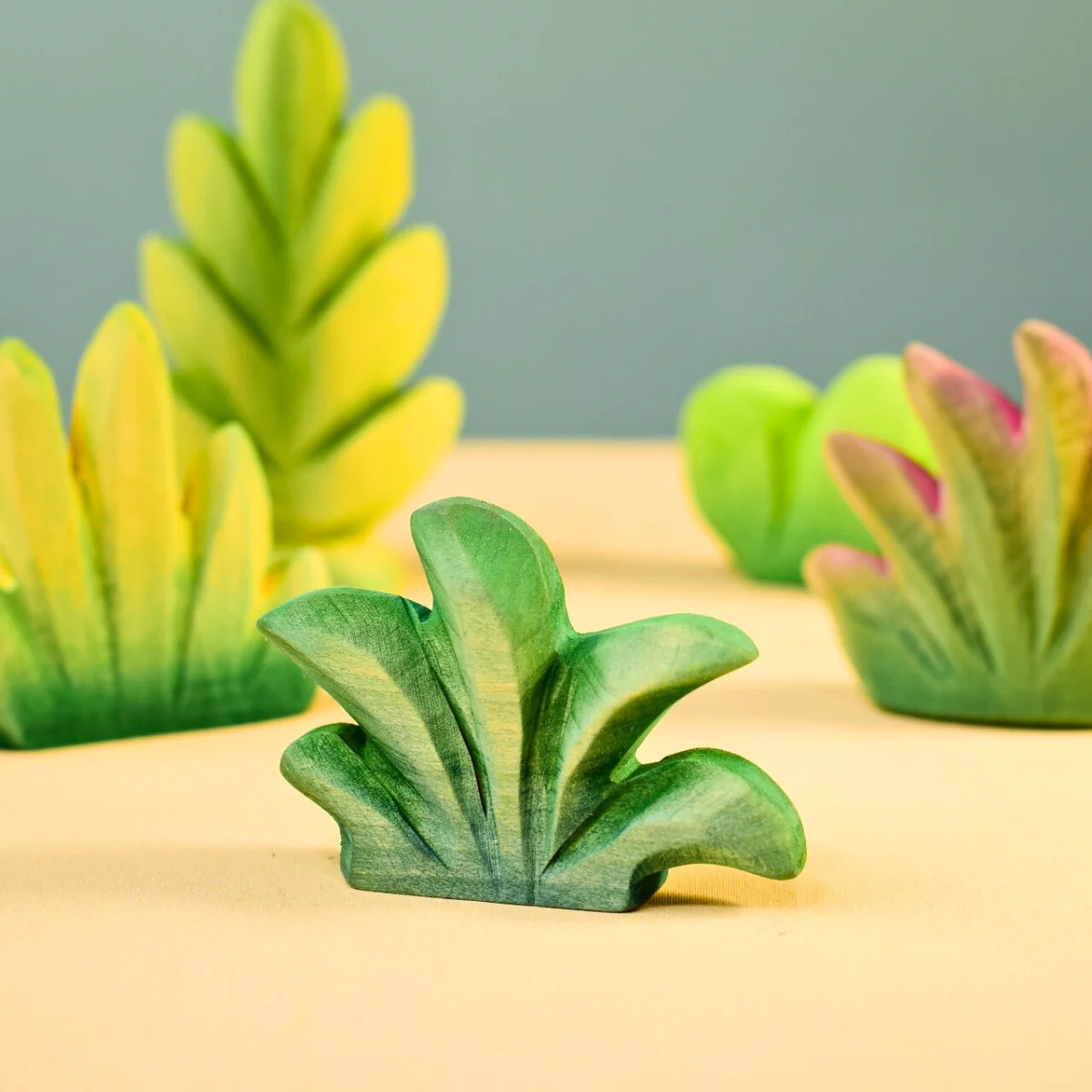 BumbuToys Wooden Plant Figure - Bush - Mountain - Image 4