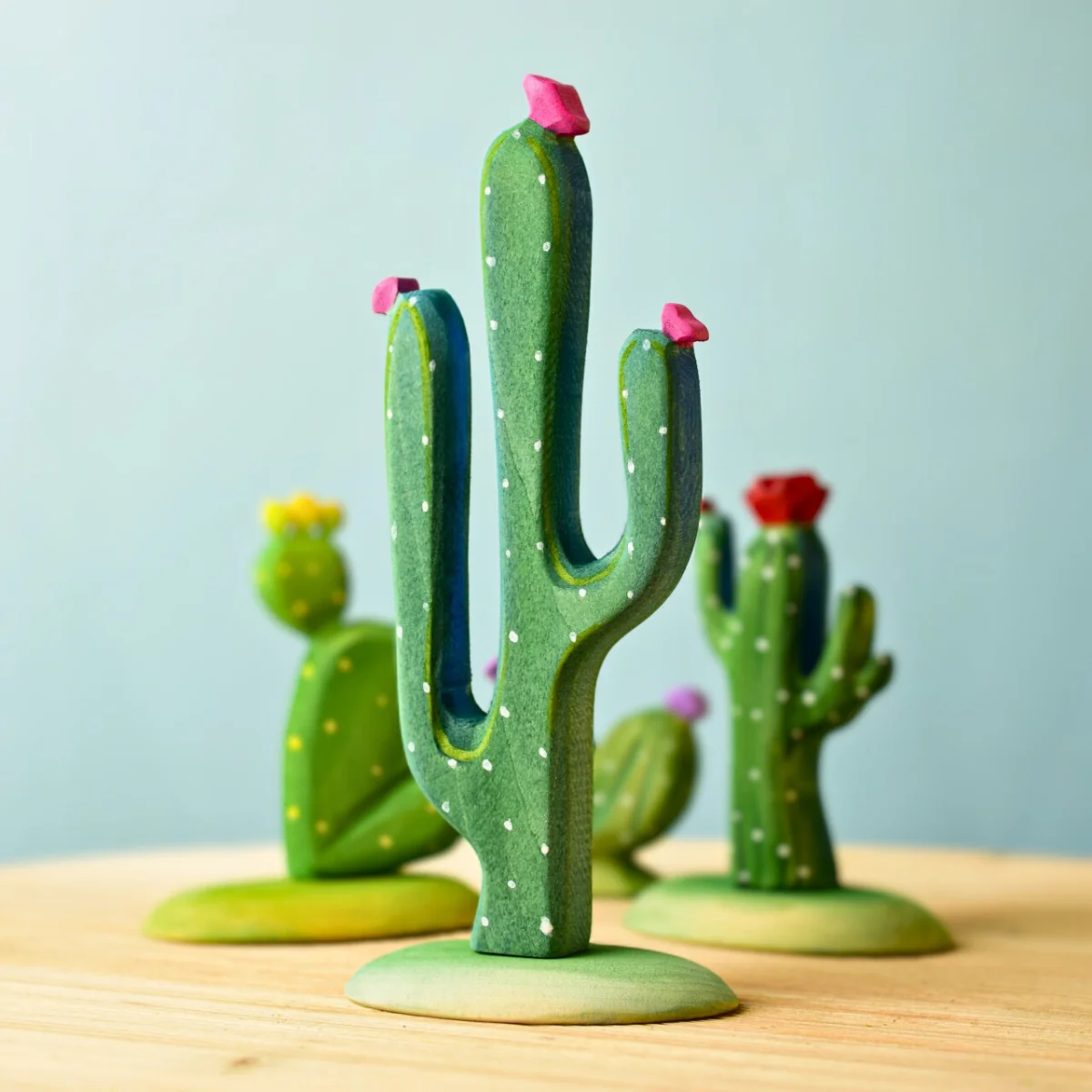 BumbuToys Wooden Plant Figure - Cactus - Mexican - Image 2