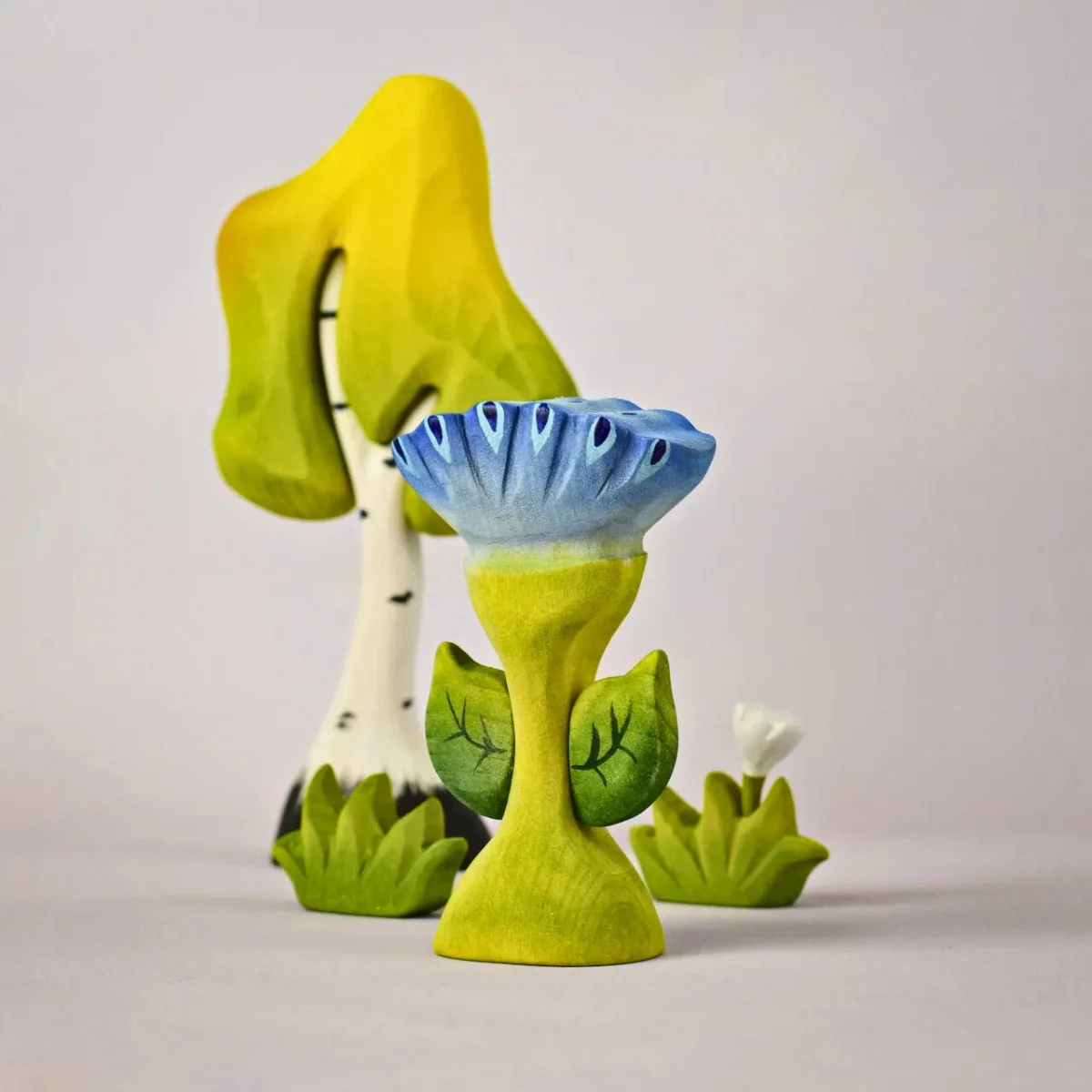 BumbuToys Wooden Plant Figure - Flower - Spring, Flama - Image 2