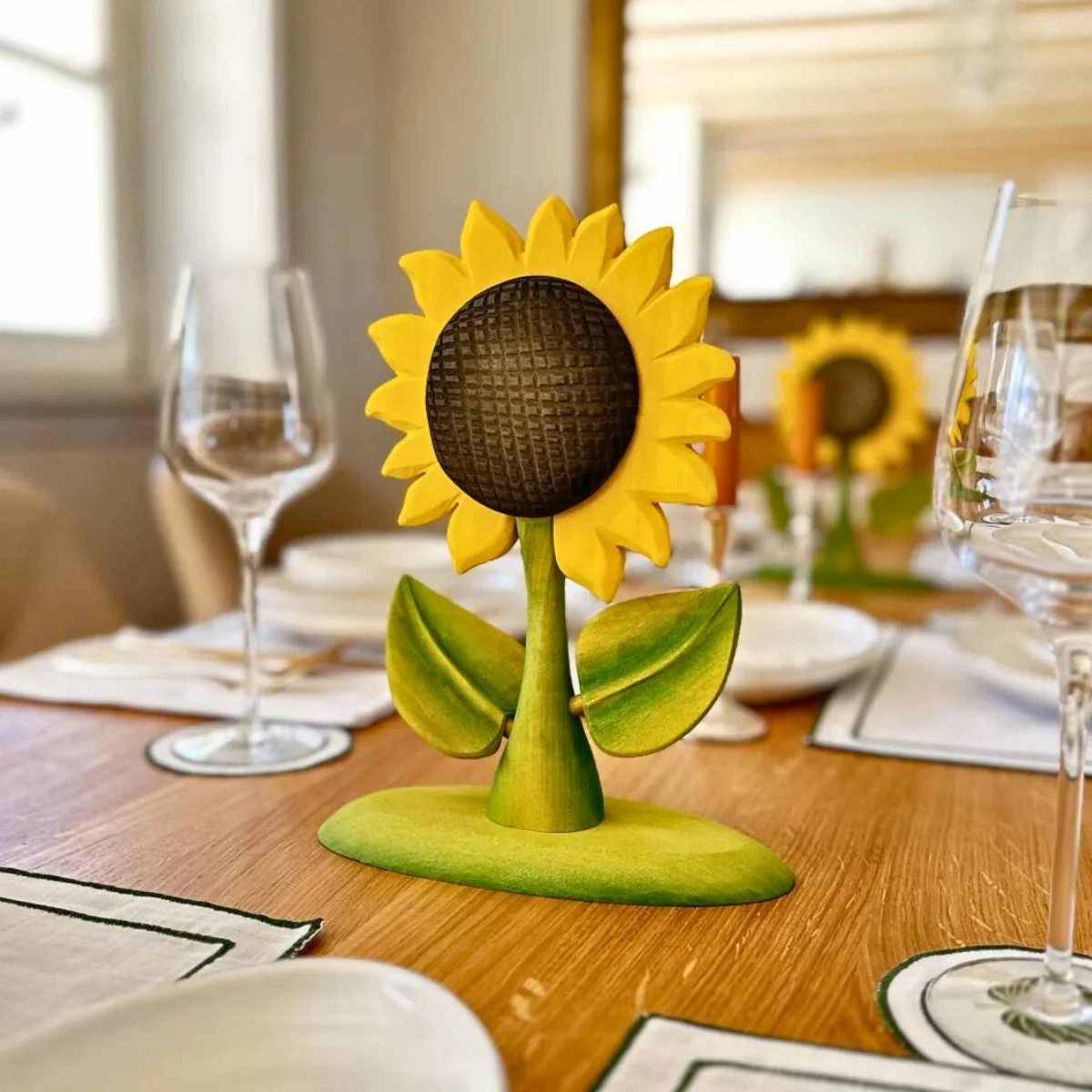 BumbuToys Wooden Plant Figure - Sunflower - Large - Image 6