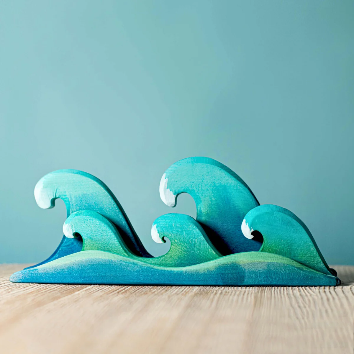 BumbuToys Seascape Wooden Figures - Ocean Waves - Set of 3