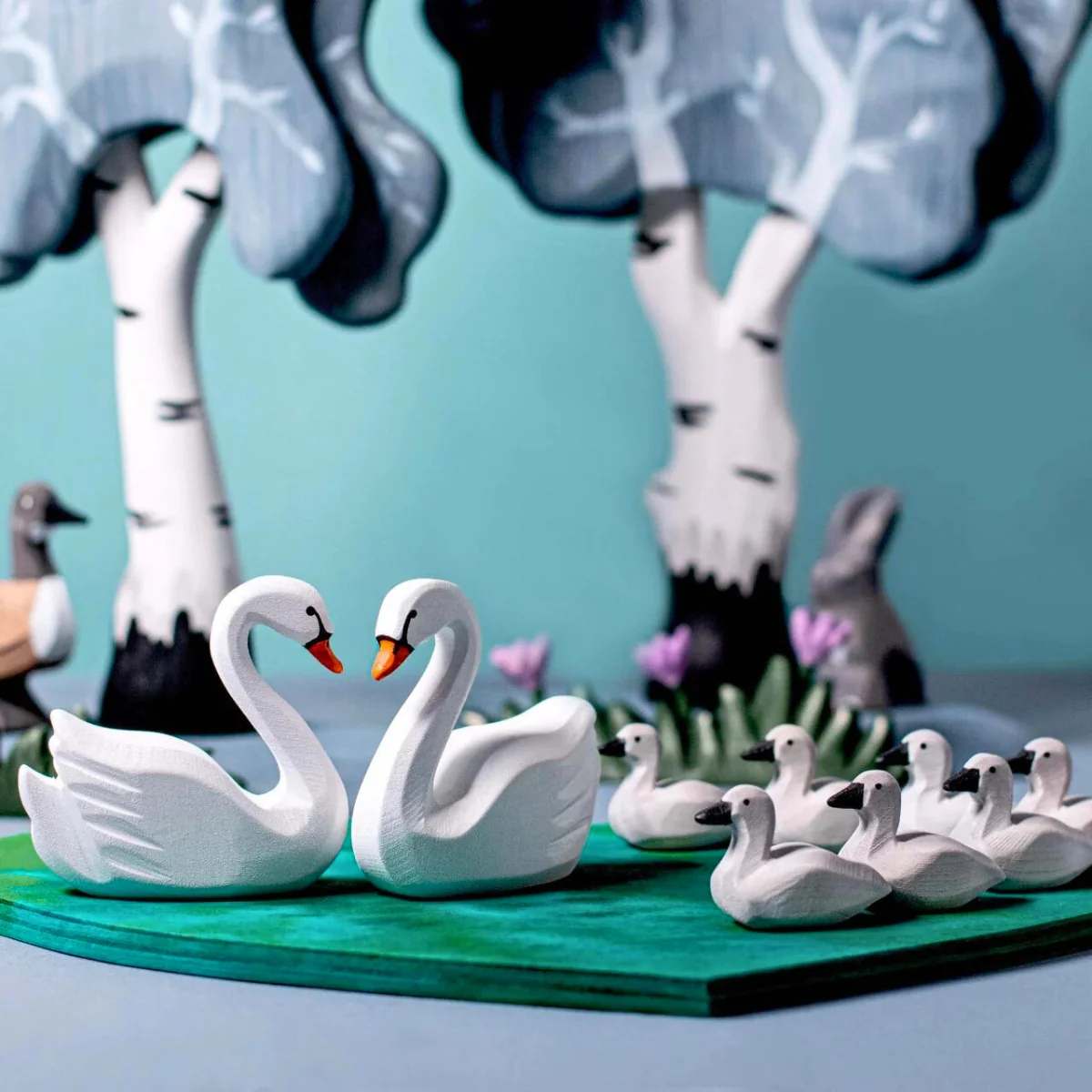 BumbuToys Wooden Bird - Swan - Image 4