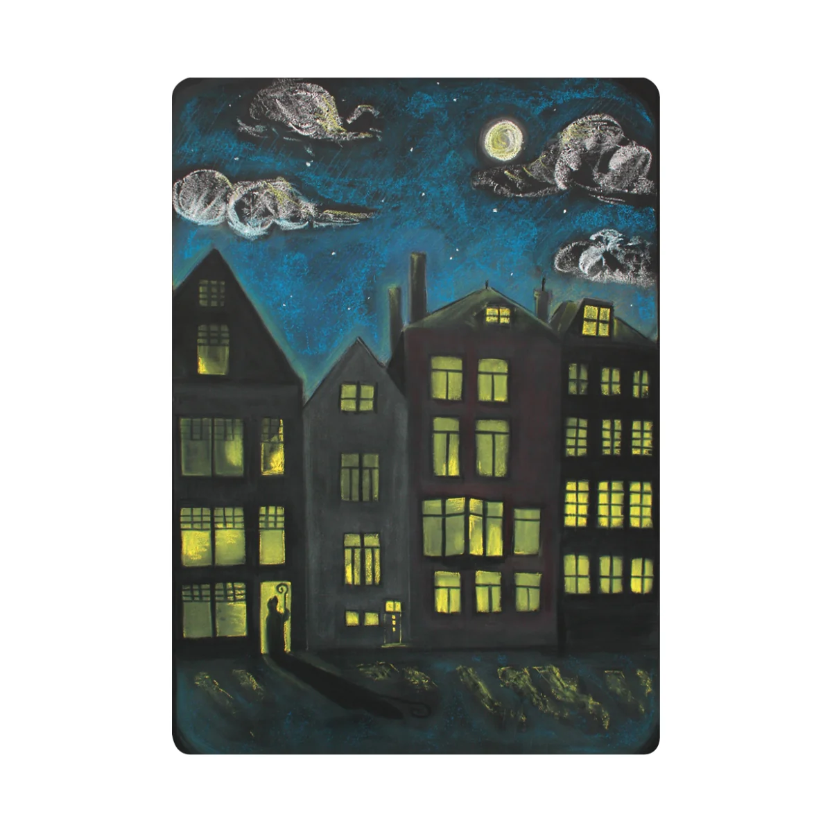 Chalkboard Art Cards - Saint Nicholas, pack of 5 cards