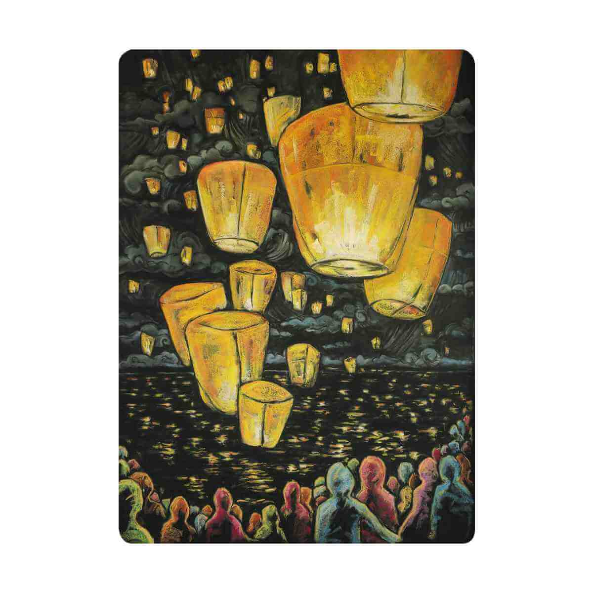 Chalkboard Art Cards - Wishing light , pack of 5 cards
