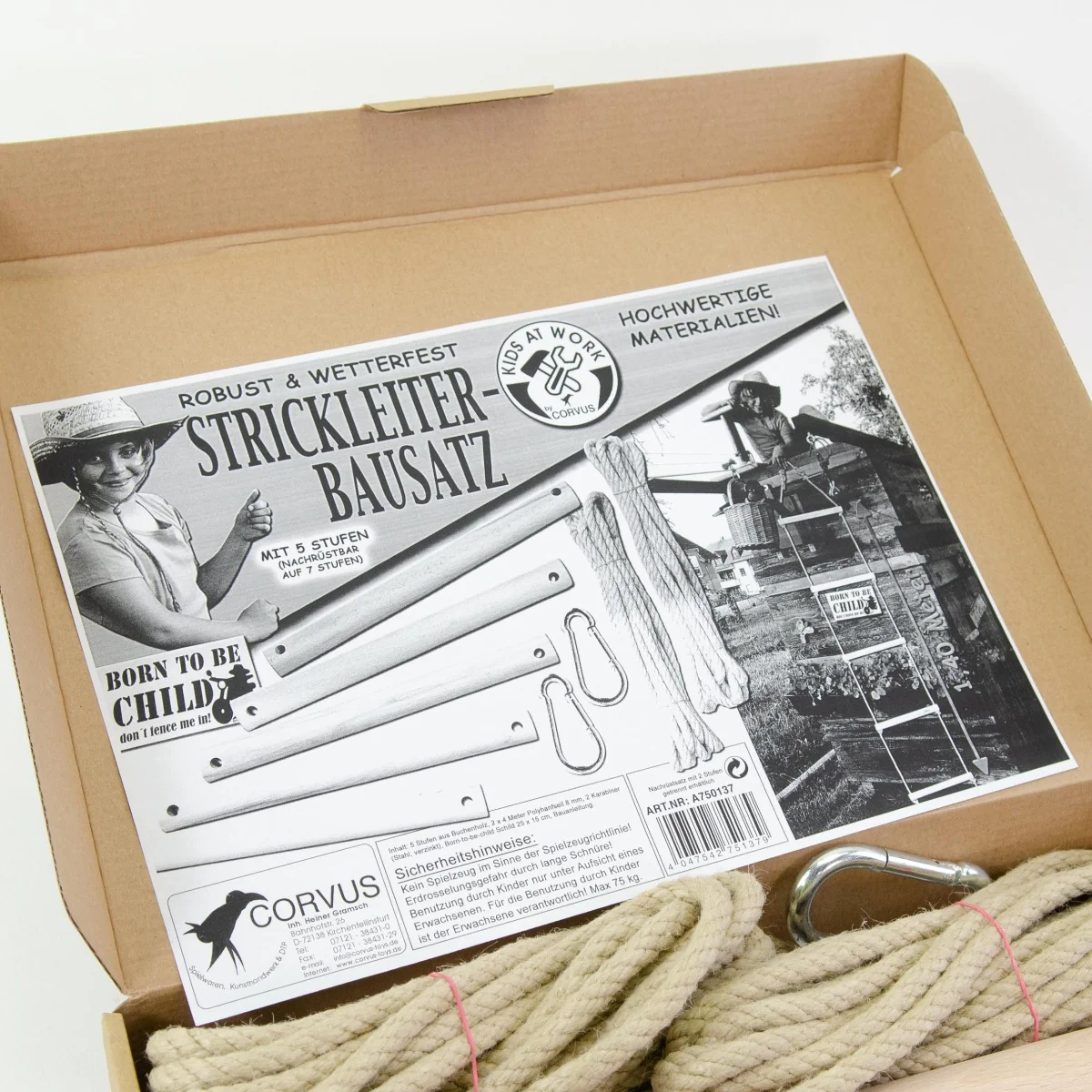 Kids at Work Rope Ladder Kit 5 Rungs - Image 3