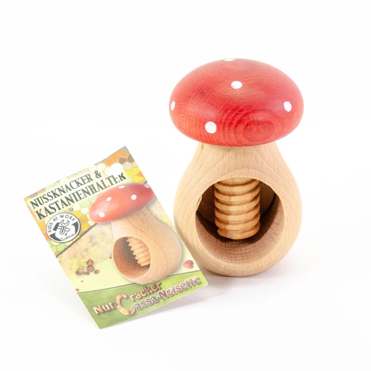 Kids at Work Chestnut Holder & Nutcracker Toadstool - Image 3
