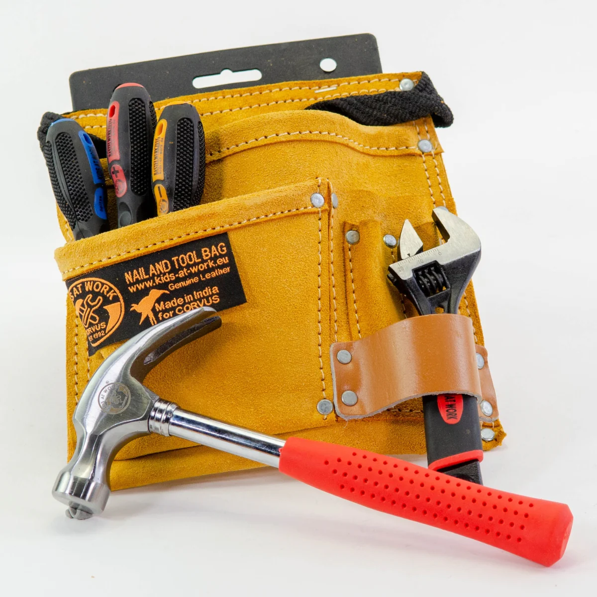 Kids at Work Leather Tool Belt - Standard with Tools Set 2 - Image 2