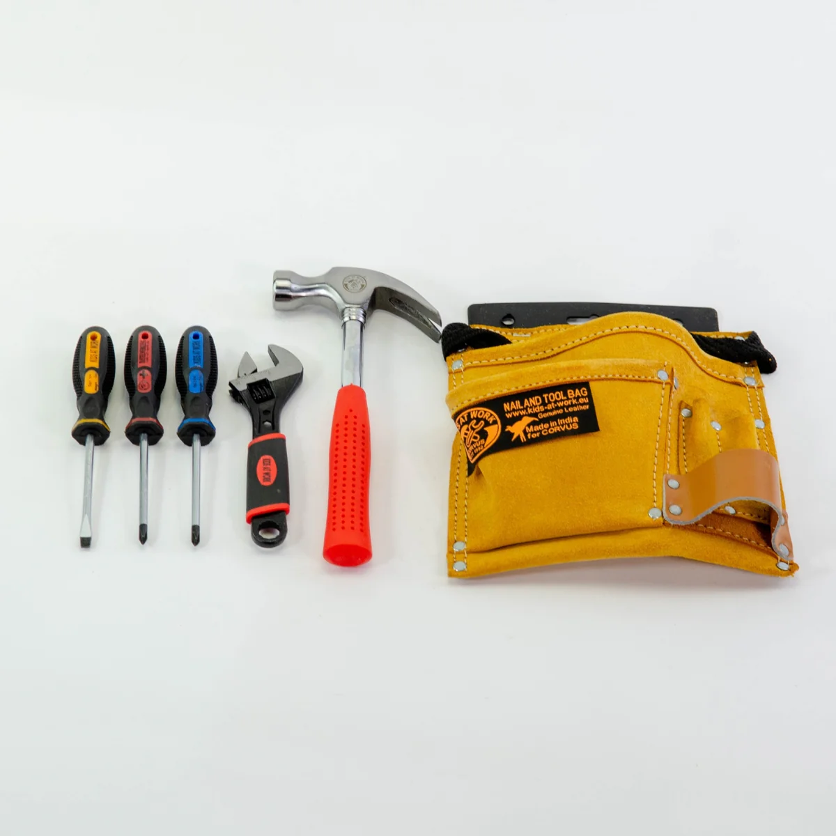 Kids at Work Leather Tool Belt - Standard with Tools Set 2 - Image 3