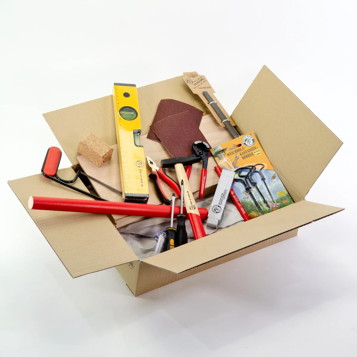 Kids at Work DIY Wooden Tool Box Kit with Tools