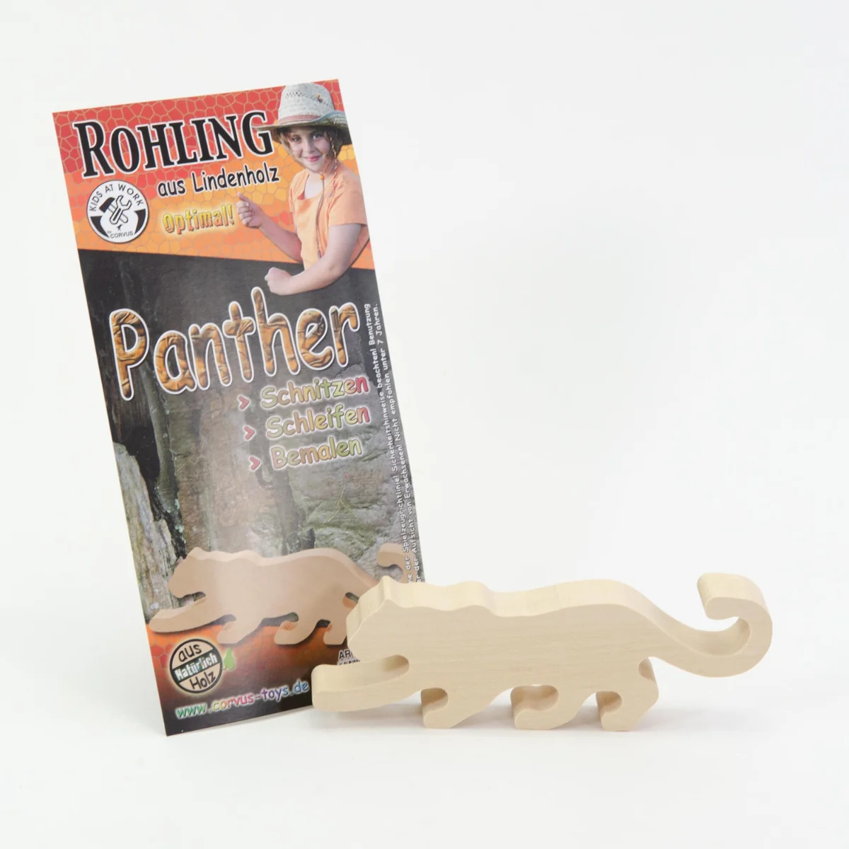 Kids at Work Wood Figure Panther - Image 4