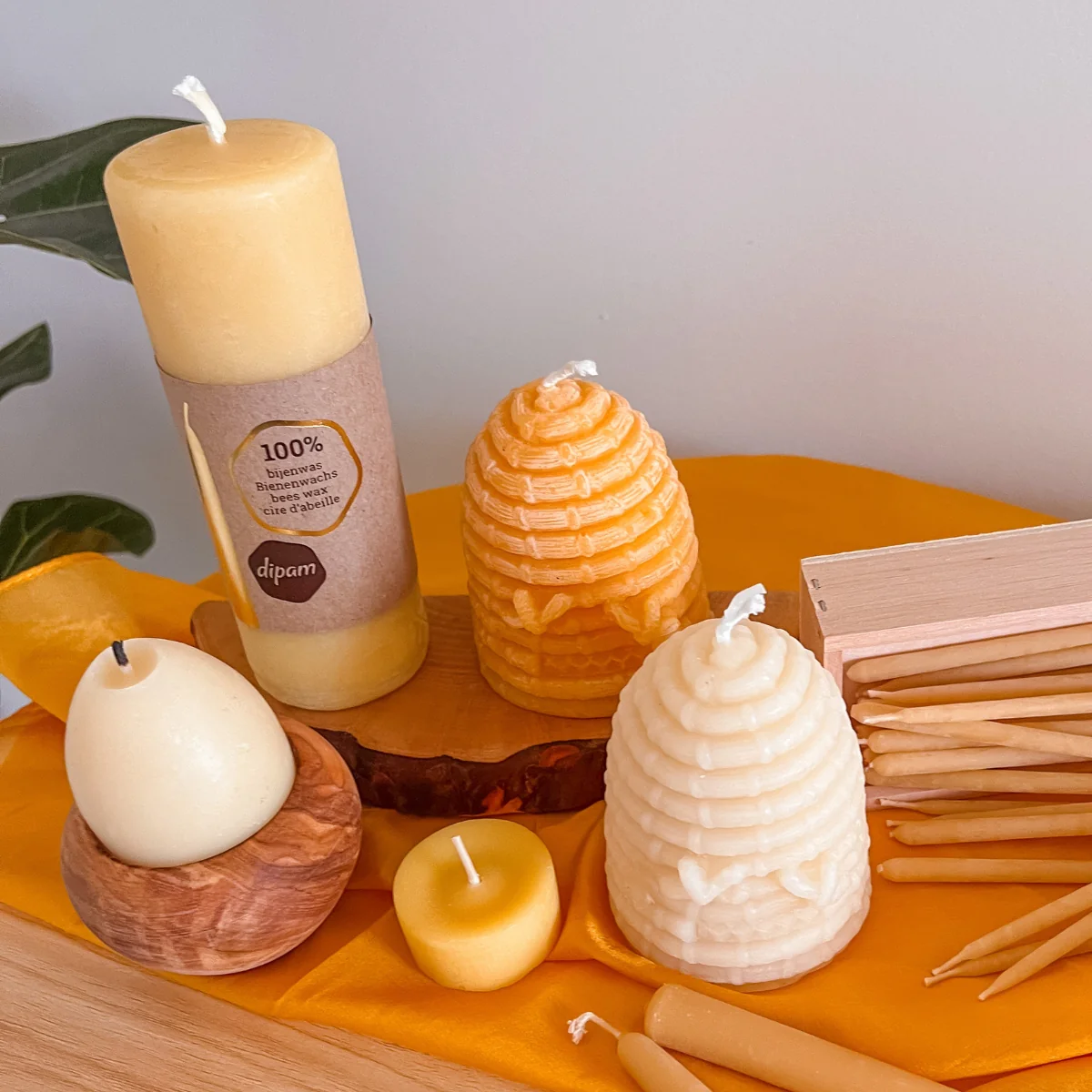 Dipam Beeswax Beehive Candle 7x3cm - Image 4